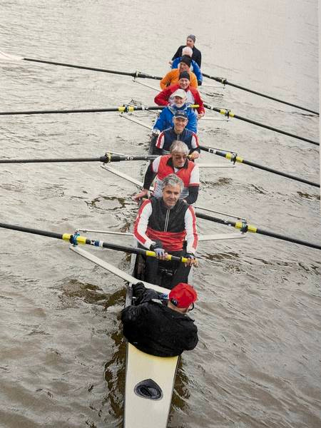 Ruhrachter, 2. März 2024 in Brügge MM 8+, Altersdurchschnitt: 63 Jahre, Start: 14:00 Uhr.  Stephan von Petersdorf-Campen (RAB Essen), Helmut Janus (ETUF Essen), Volker Bosun (RC Witten), Ulrich Gründling (RC Witten), Wolf Rainer Schulz (RV Bochum), Götz Büttner (RC Witten), Volker Grabow (RC Witten), Axel Zöllner (RC Witten), Steuermann Wulf Schmiedeknecht (RY Bochum).