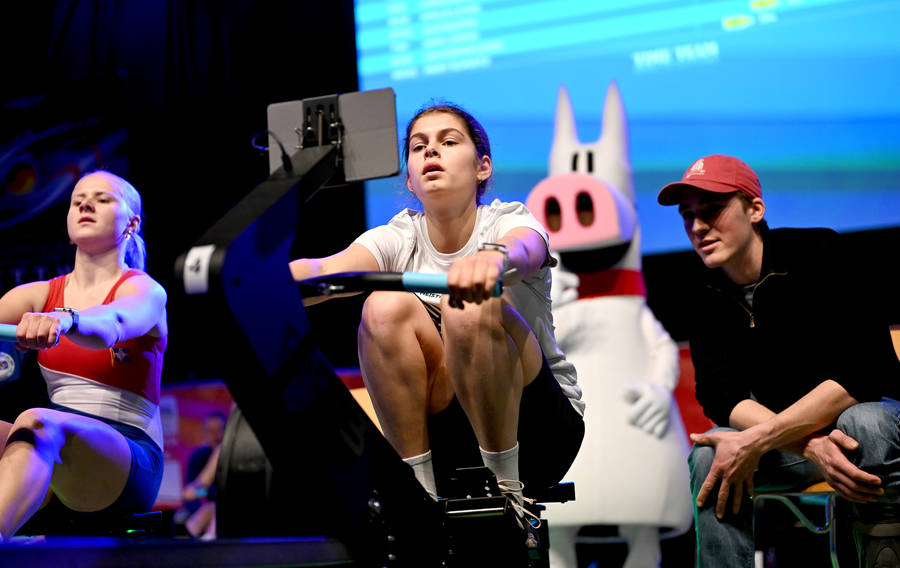 Liana Büttner auf dem Weg zum Sieg bei den A leichtgewichts Juniorinnen.