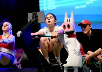 Liana Büttner auf dem Weg zum Sieg bei den A leichtgewichts Juniorinnen.