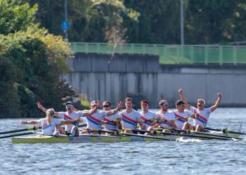 Der Bundesligaachter beim Gewinn der goldenen Ananas in Heidelberg.